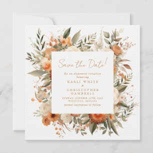 Elegant Autumn Botanical Floral Save The Date