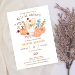 Elegant Autumn Fall Bridal Shower Invitation<br><div class="desc">This elegant invitation is perfect to celebrate a Bridal Shower or a Bridal Brunch with an Autumn or Fall theme. The delicate illustration features two glasses of champagne, pumpkins and leaves in a soft watercolor style. This eye-catching and modern card will set the tone for a cosy and stylish event...</div>