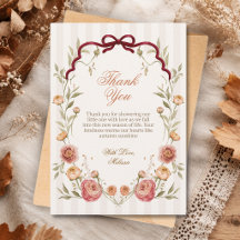 Elegant Autumn Fall Floral Baby Shower