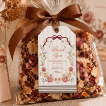 Elegant Autumn Fall Floral Thank You Baby Shower