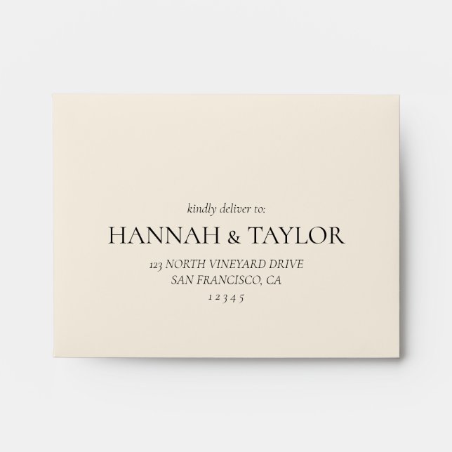 Elegant Autumn Fall Floral Wedding Reply Envelope (Front)