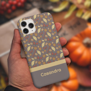Elegant Autumn falling leaves Watercolor custom iPhone 15 Pro Case
