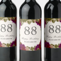 Elegant Autumn Floral 88th Birthday