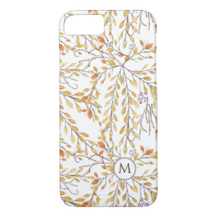 Elegant Autumn Foliage Pattern Personalised iPhone 8/7 Case