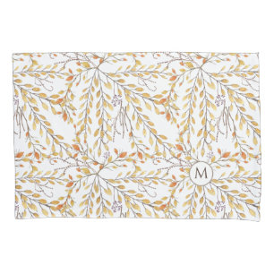 Elegant Autumn Foliage Pattern Personalised Pillowcase