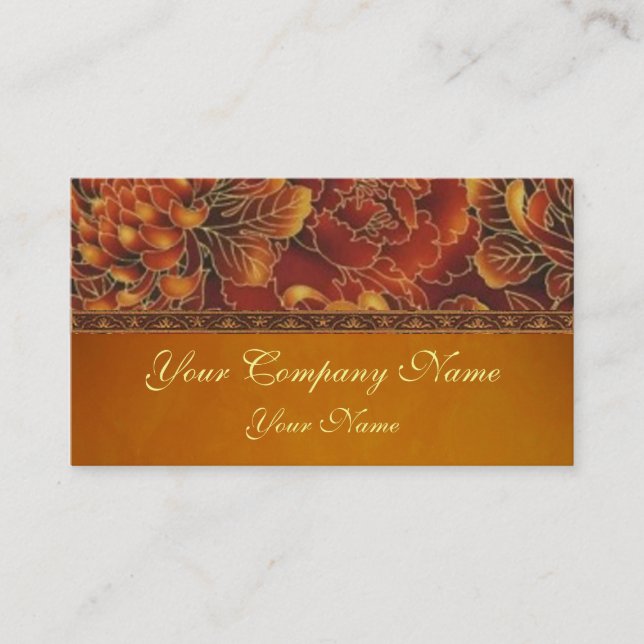 Elegant Autumn Frost Business Card (Front)