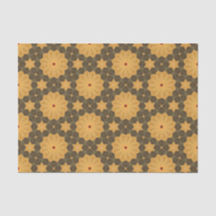 Elegant Autumn Geometric Pattern Abstract Floral Tissue Paper