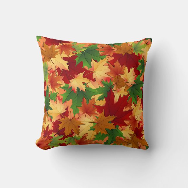 Elegant Autumn Gold Cushion (Front)