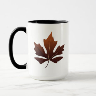 Elegant Autumn Leaf Coffee Mug   Fall-Themed Mug