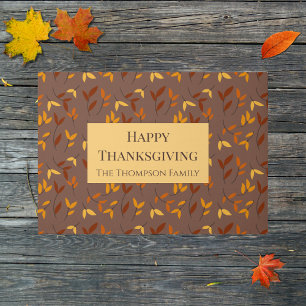 Elegant Autumn Leaf Doormat