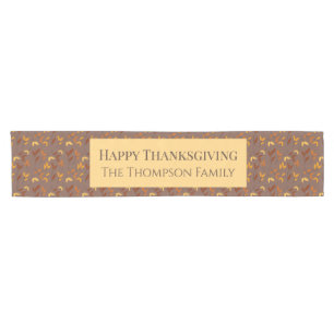 Elegant Autumn Leaf Short Table Runner