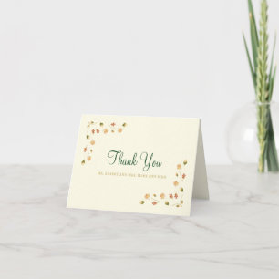 Elegant Autumn Leaves Thank You Card