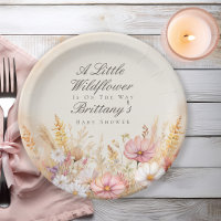 Elegant Autumn Meadow Wildflower Baby Shower