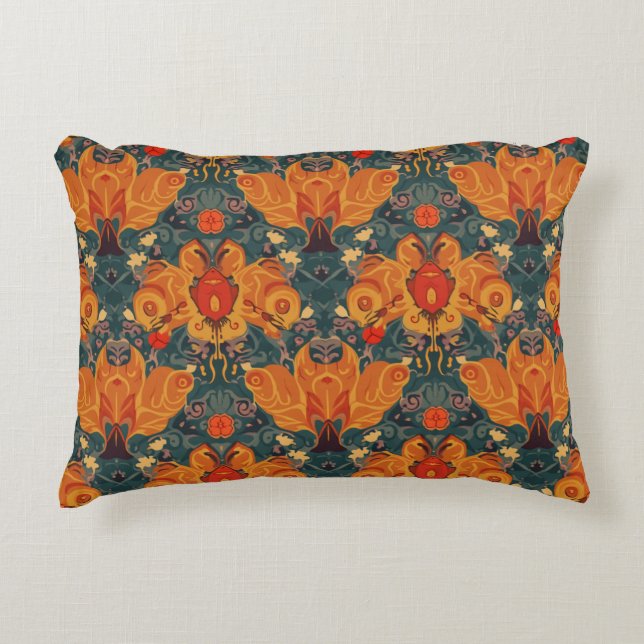 Elegant Autumn Pattern Pillow (Front)