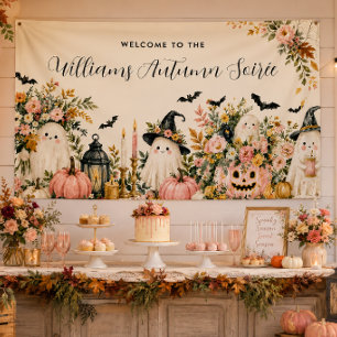Elegant Autumn Soirée Welcome Party Banner