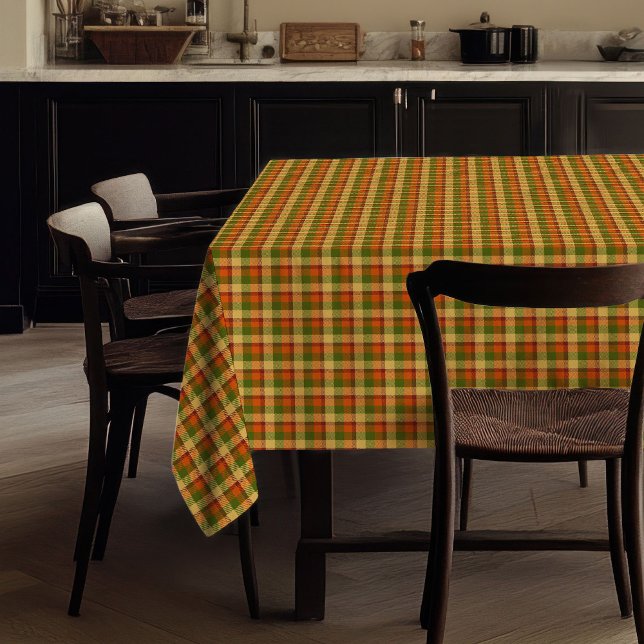 Elegant Autumn Tartan Tablecloth Fall Farmhouse (Elegant Autumn Tartan Tablecloth Fall Farmhouse)