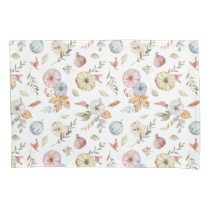 Elegant Autumn Watercolor Pattern Pillowcase