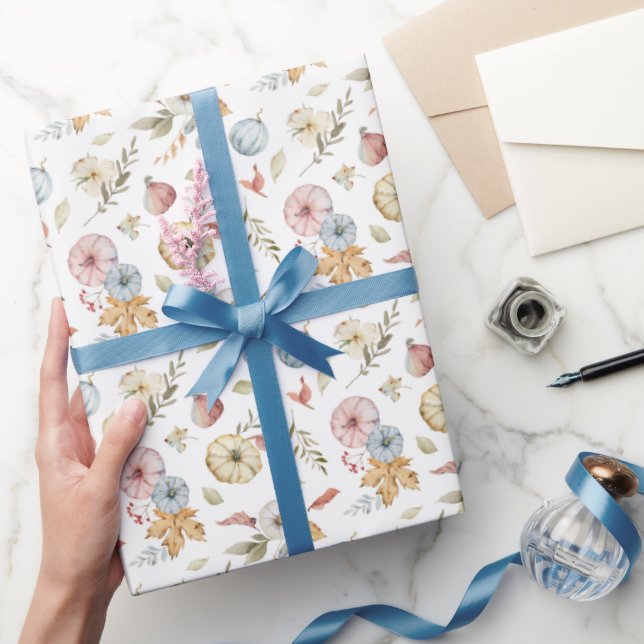 Elegant Autumn Watercolor Pattern Wrapping Paper (Gifting)