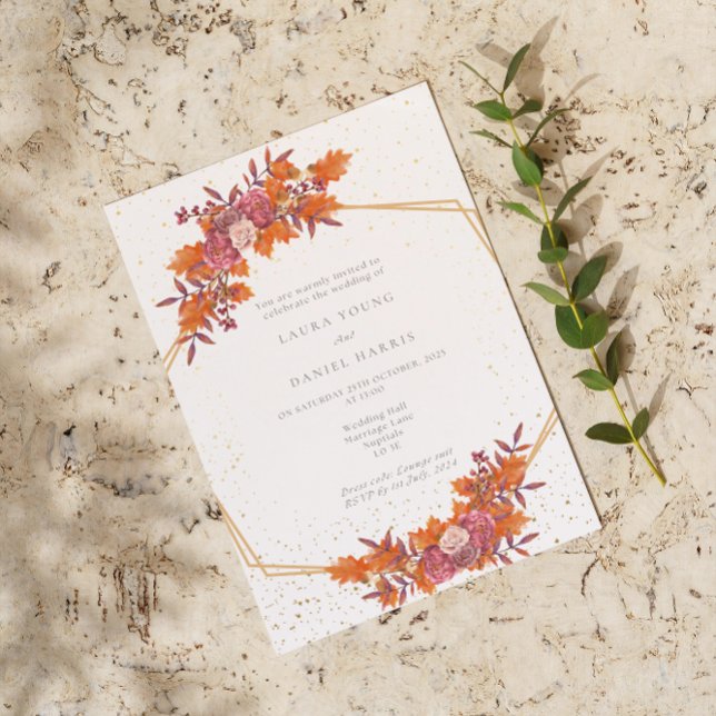 Elegant Autumn Wedding Invitation (Creator Uploaded)