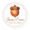 Elegant Autumnal Acorn Personalised Stickers