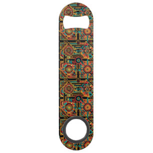 Elegant Azure "Aztec Dream" Handheld Speed Bottle