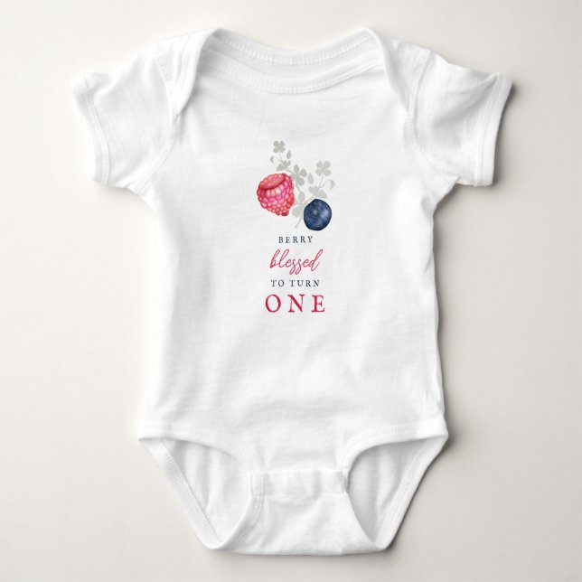 Elegant Baby Berry Turning One Bodysuit (Front)