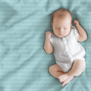 Elegant Baby Blanket Navy Pink Rainbow Accent