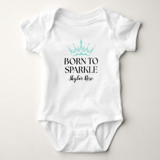 Elegant Baby & Co Black Teal Baby Shower Baby Bodysuit