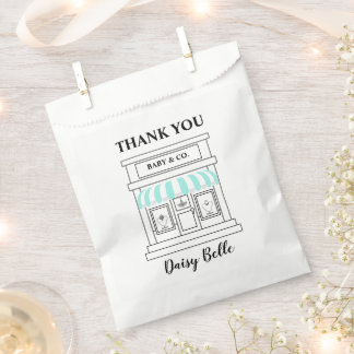 Elegant Baby & Co Black Teal Baby Shower Favour Bag