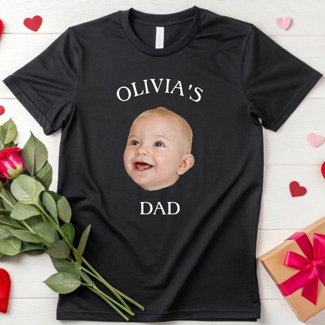 Elegant Baby Face Personalised Child Photo Mum Dad T-Shirt (Creator Uploaded)