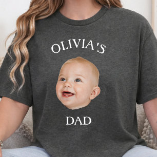 Elegant Baby Face Personalised Child Photo Mum Dad T-Shirt