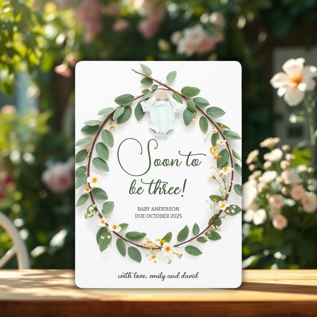 Elegant Baby Reveal Pregnancy Announcement Card (Elegant Baby Reveal Pregnancy Announcement Card)