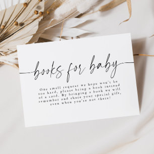 Elegant Baby Shower Books For Baby Simple  Enclosure Card