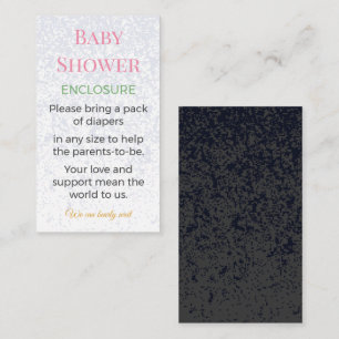 Elegant Baby Shower Diaper Raffle Insert