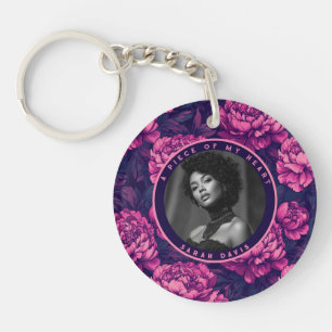 Elegant Baby Shower Gifts Peony Flower Key Ring