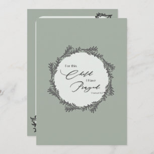 Elegant Baby Shower Invitation- 1 Samuel 1:27 Invitation