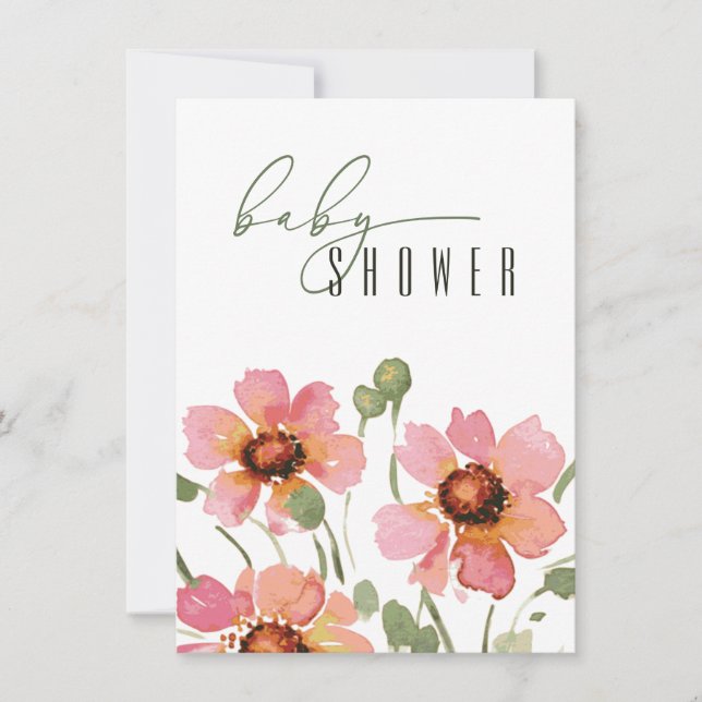 Elegant Baby Shower Invitation Template (Front)