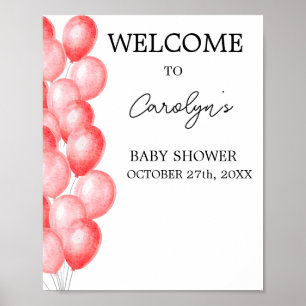 Elegant Baby Shower Welcome Poster