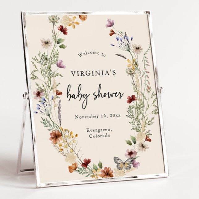 Elegant Baby Shower Welcome Poster (Elegant Baby Shower Welcome Poster (frame not included)
)