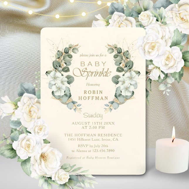 Elegant Baby Sprinkle Gender Neutral baby Shower  Invitation (Creator Uploaded)