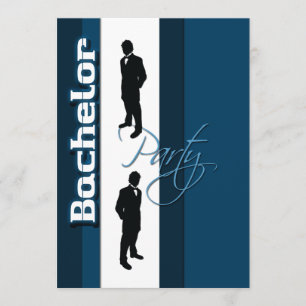 Elegant "bachelor party" stag formal invitation