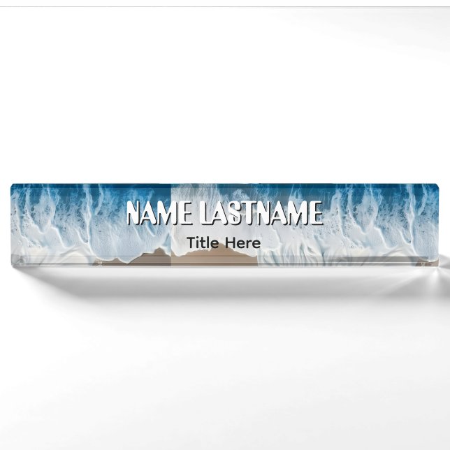 Elegant background custom name nameplate (Front)