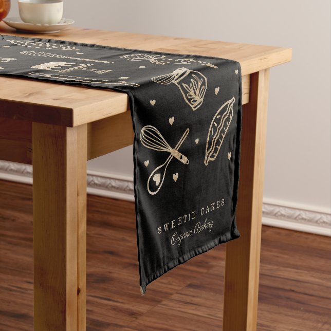 Elegant Bakery Business Cooking & Baking Utensils Short Table Runner (In Situ)