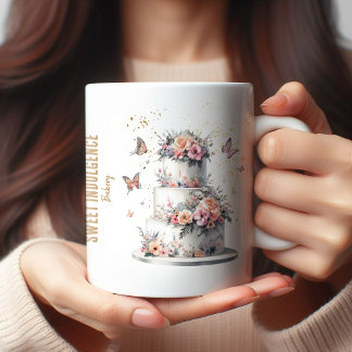 Elegant Bakery Cake Promotional Coffee Mug