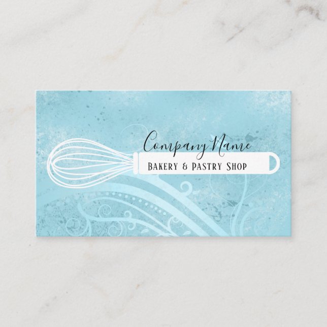 Elegant Bakery | Pastry Shop Business Card (Front)