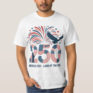 Elegant Bald Eagle America 250 Land of the Free T-Shirt