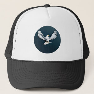 Elegant Bald Eagle Emblem Trucker Hat