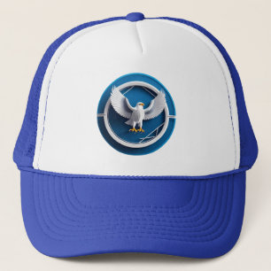 Elegant Bald Eagle Emblem Trucker Hat