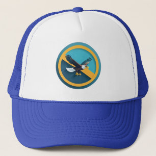 Elegant Bald Eagle Emblem Trucker Hat