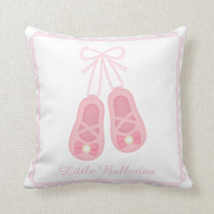 Elegant Ballerina Ballet Shoes Girls Room Decor Cushion